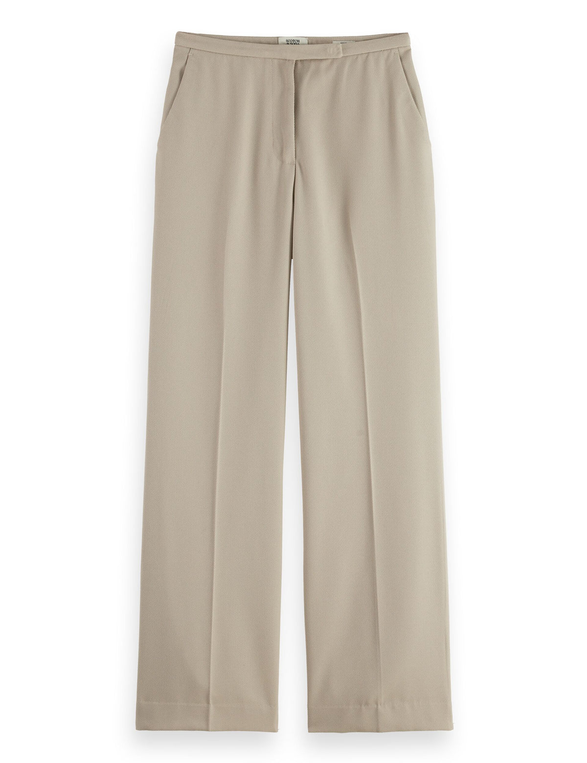 Edie - Gabardinbyxor med hög midja och vida ben - Plaza Taupe