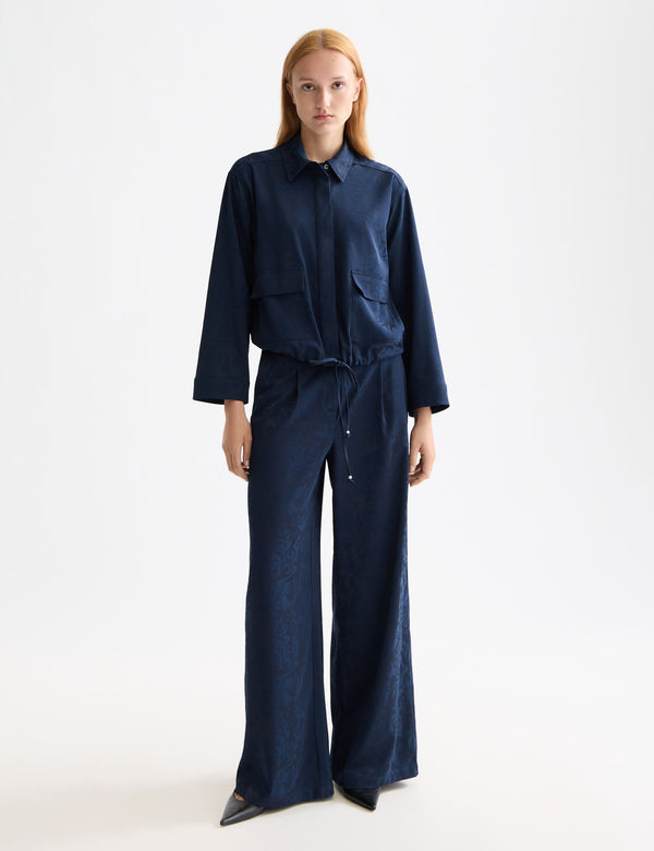 Eleni - Pyjamabroek met hoge taille en wijde pijpen - Sky Captain