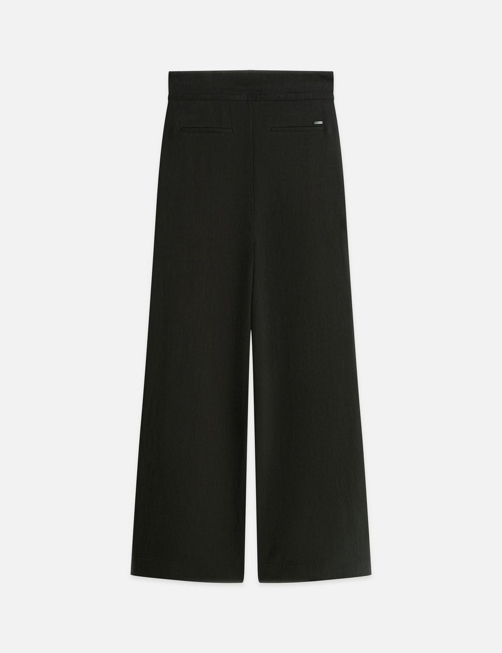Pantalon June - High Rise Wide Leg Twill Paperbag - Meteorite