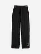 Pantalon Quinn - Mid Rise Wide Leg With Cross-Stitching - Meteorite
