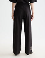 Pantalon Quinn - Mid Rise Wide Leg With Cross-Stitching - Meteorite