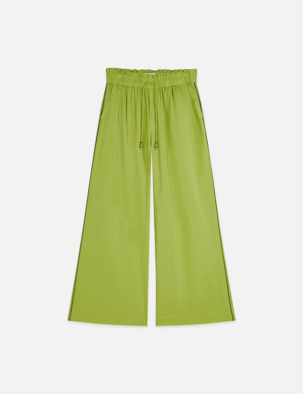Pantalon Cotton Voile Pull On Beach - Green Oasis