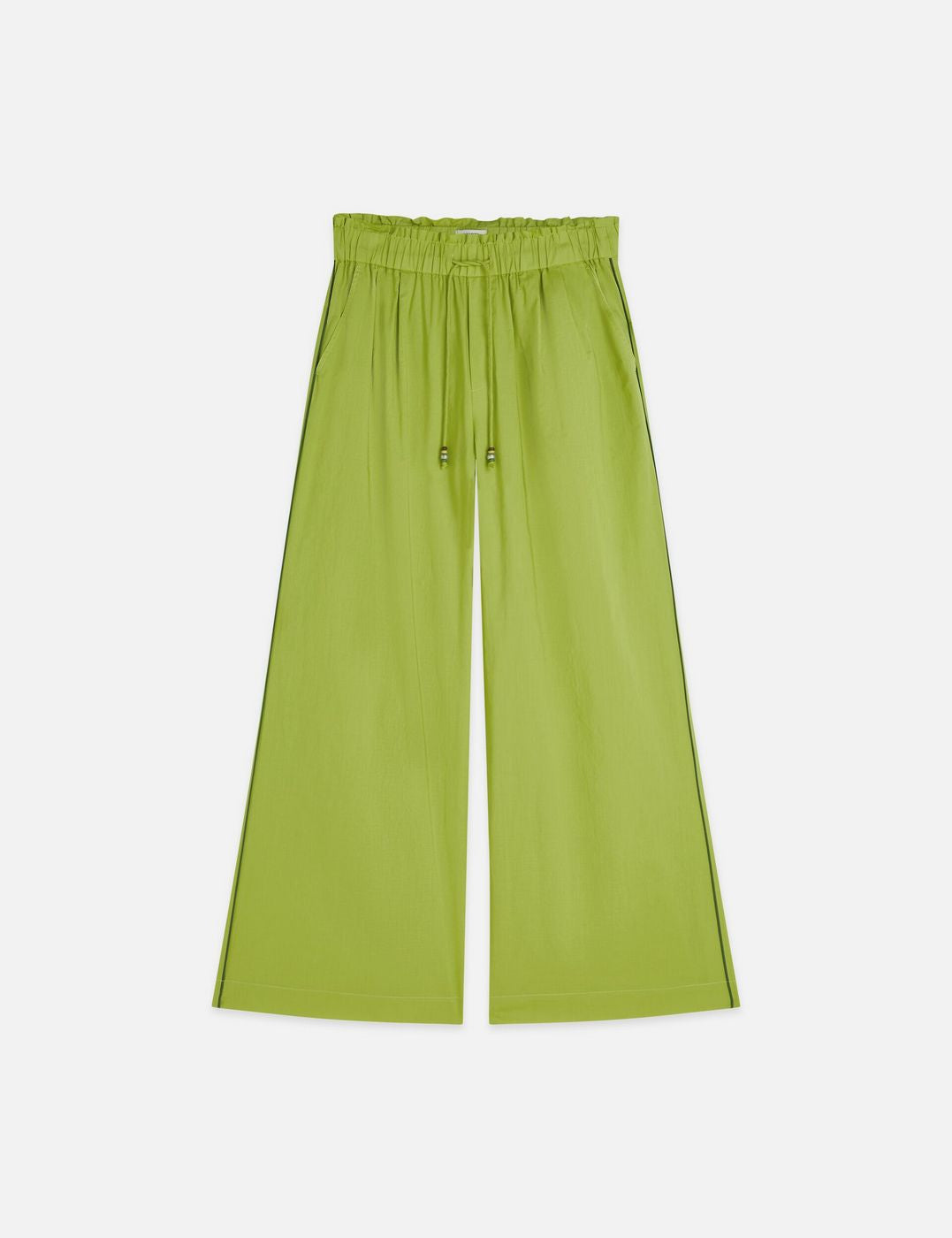 Pantalon Cotton Voile Pull On Beach - Green Oasis