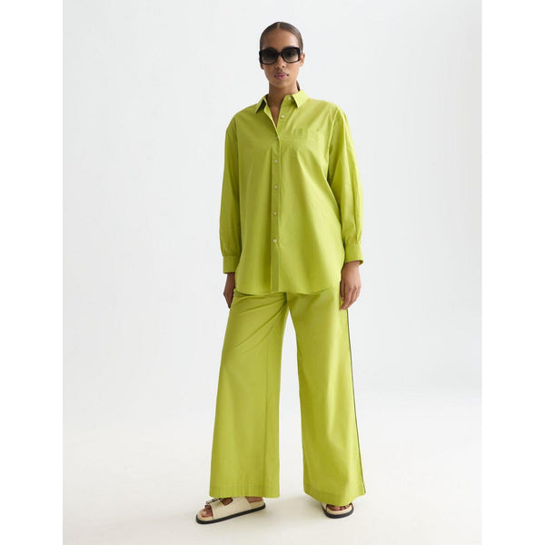 Pantalon Cotton Voile Pull On Beach - Green Oasis