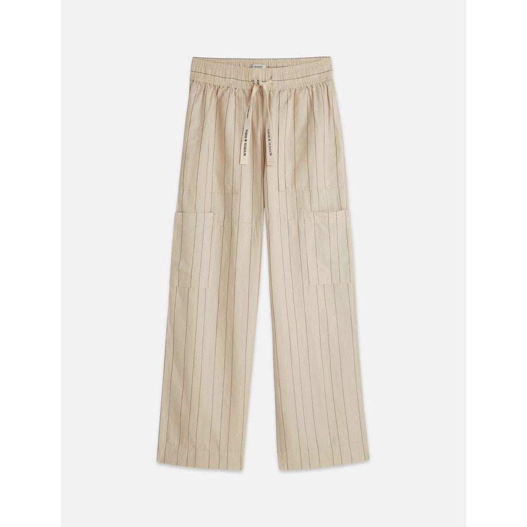 Pantalon Noa - Linen High-Rise Wide-Leg Relaxed Pull On - Fog