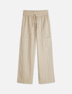 Pantalon Noa - Linen High-Rise Wide-Leg Relaxed Pull On - Fog