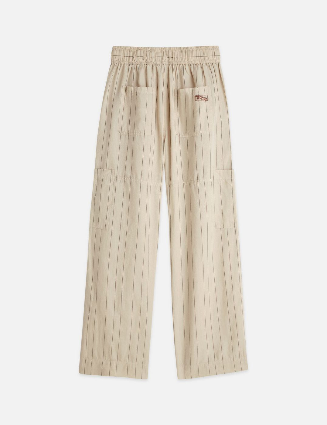 Pantalon Noa - Linen High-Rise Wide-Leg Relaxed Pull On - Fog