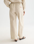 Pantalon Noa - Linen High-Rise Wide-Leg Relaxed Pull On - Fog
