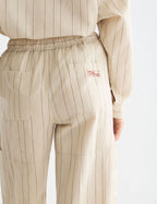 Pantalon Noa - Linen High-Rise Wide-Leg Relaxed Pull On - Fog
