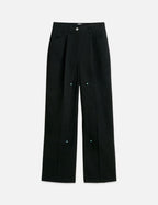 Pantalon Raine - Studded High Rise Wide Leg - Meteorite