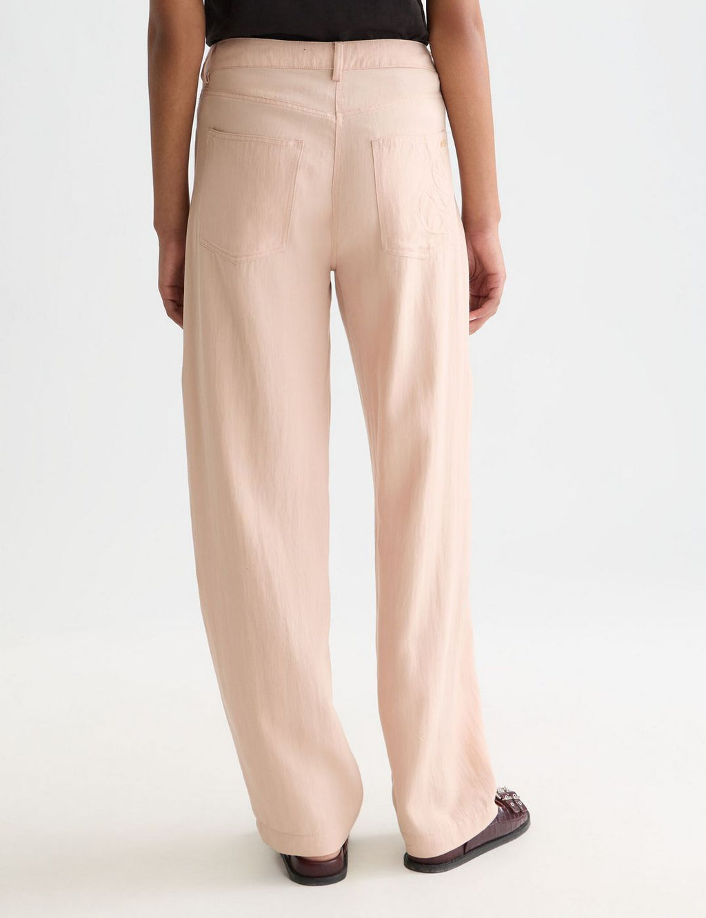 Pantalon Lotus - Twill High Rise Barrel Leg - Rose Dust