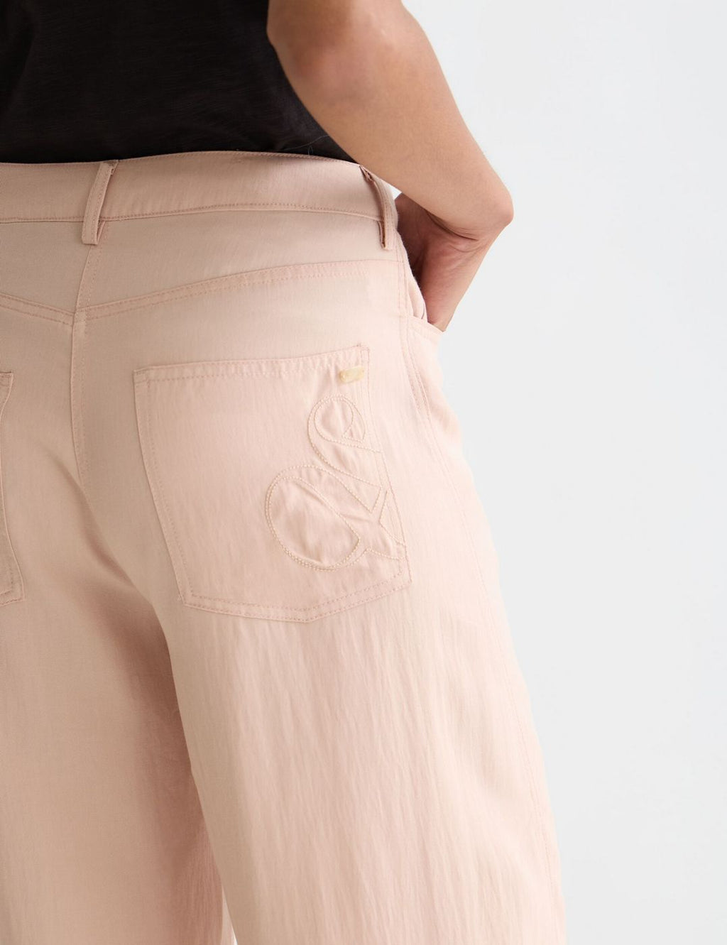 Pantalon Lotus - Twill High Rise Barrel Leg - Rose Dust