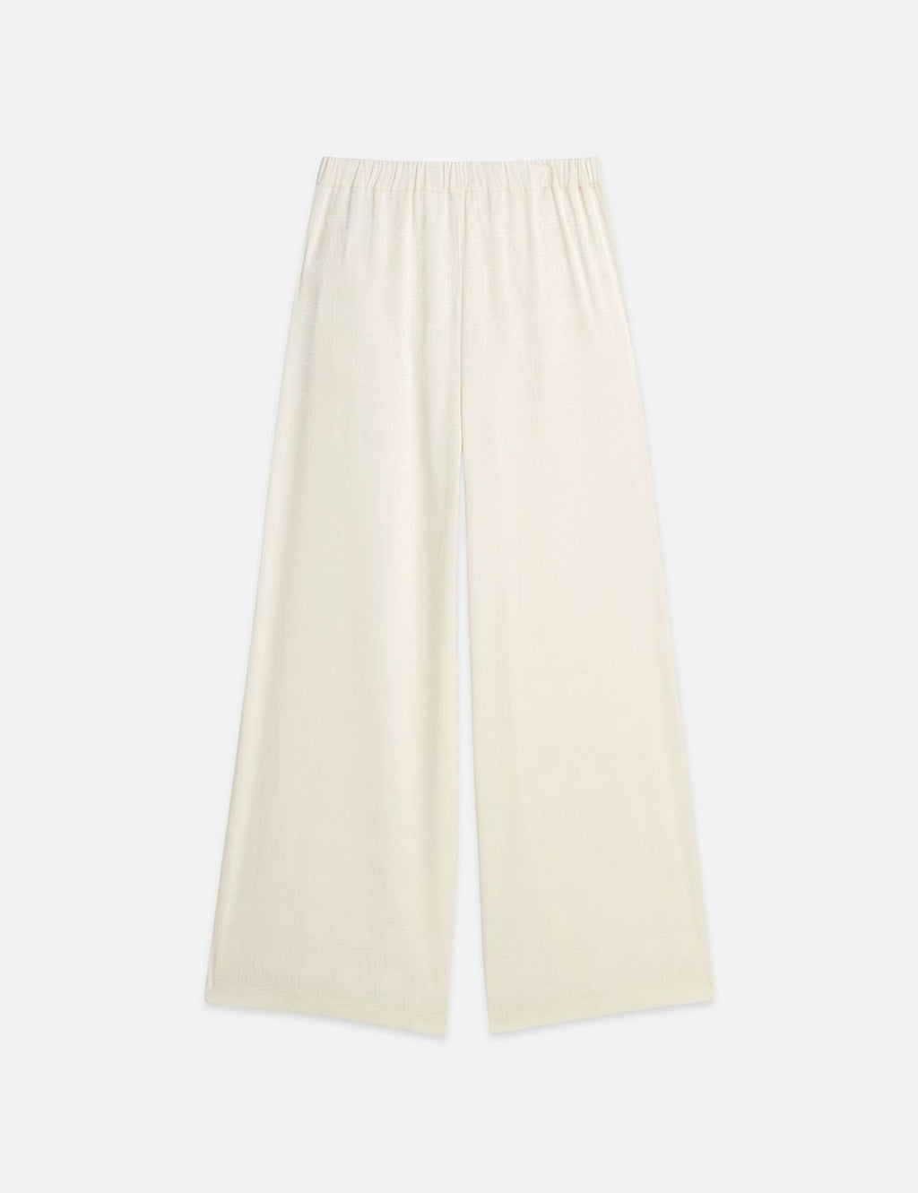 Pantalon Eleni - Jaquard High Rise Wide Leg Pyjama - Eggnog