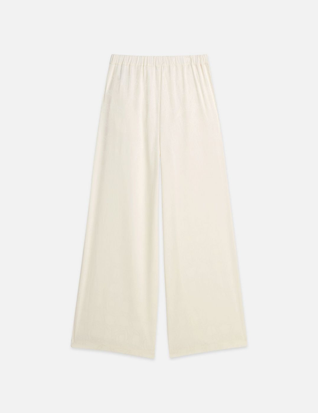 Pantalon Eleni - Jaquard High Rise Wide Leg Pyjama - Eggnog