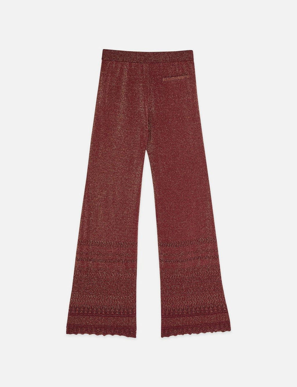 Pantalon Metallic Pointelle Knitted - Burnt Henna