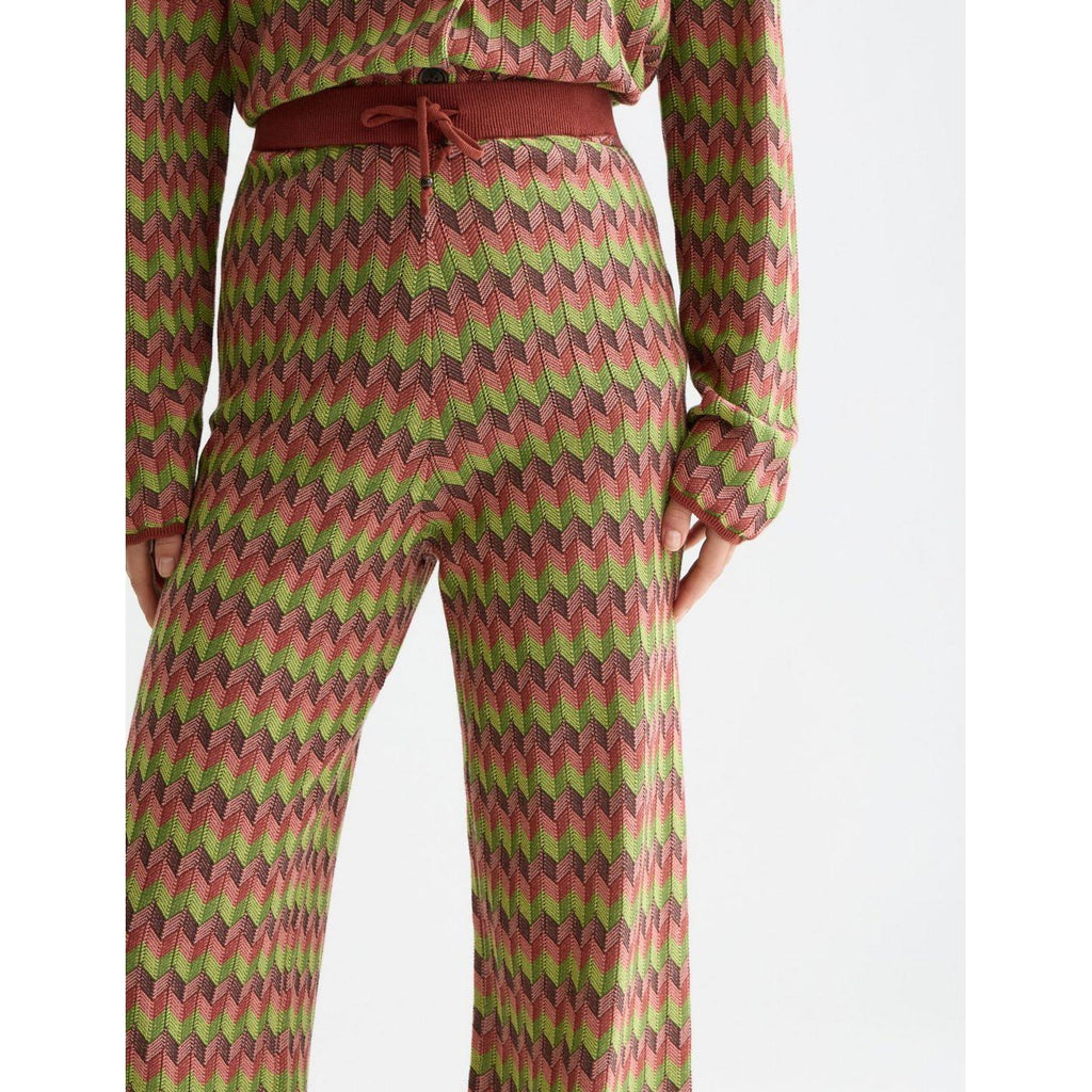 Pantalon Chevron Knitted - Burnt Henna