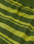 Textured Stripe Knitted Trousers - Garden Green