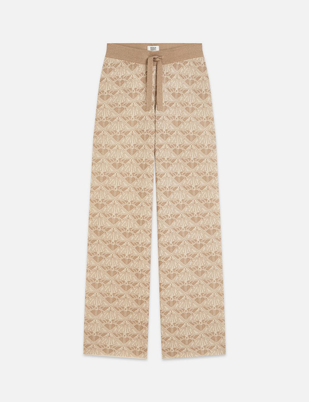 Monogram Jacquard Knitted Trousers - Travertine
