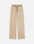 Monogram Jacquard Knitted Trousers - Travertine