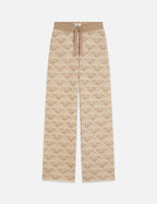 Monogram Jacquard Knitted Trousers - Travertine