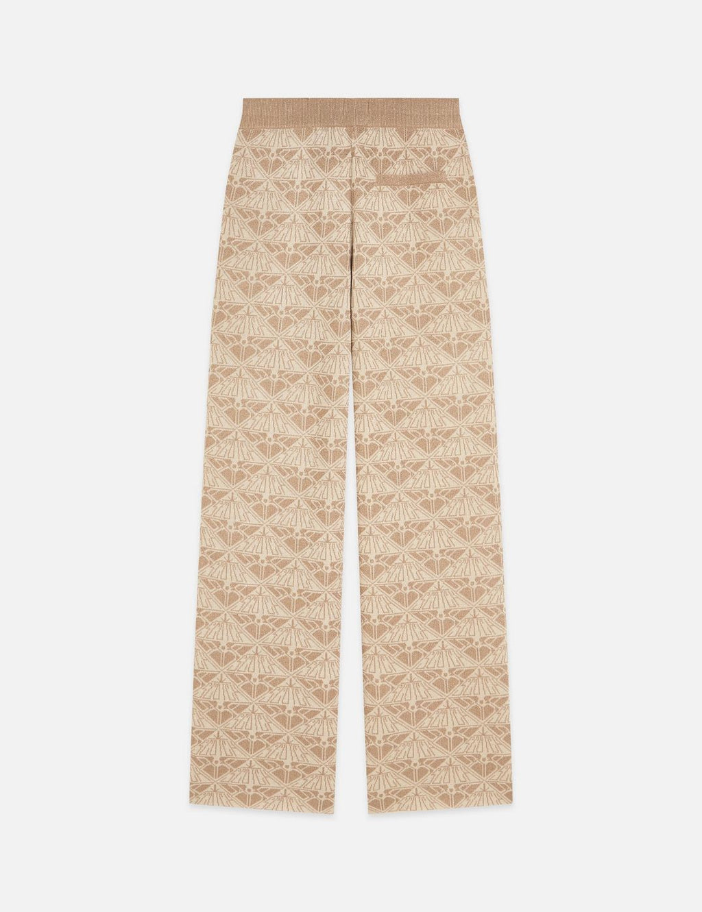 Monogram Jacquard Knitted Trousers - Travertine