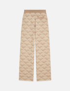 Monogram Jacquard Knitted Trousers - Travertine