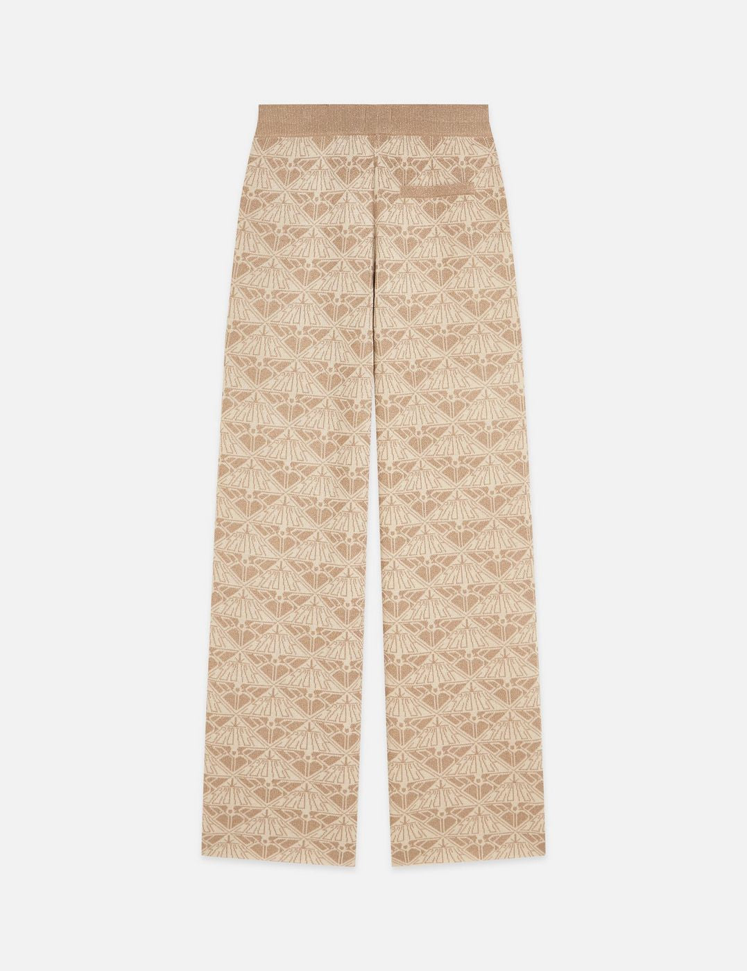 Monogram Jacquard Knitted Trousers - Travertine
