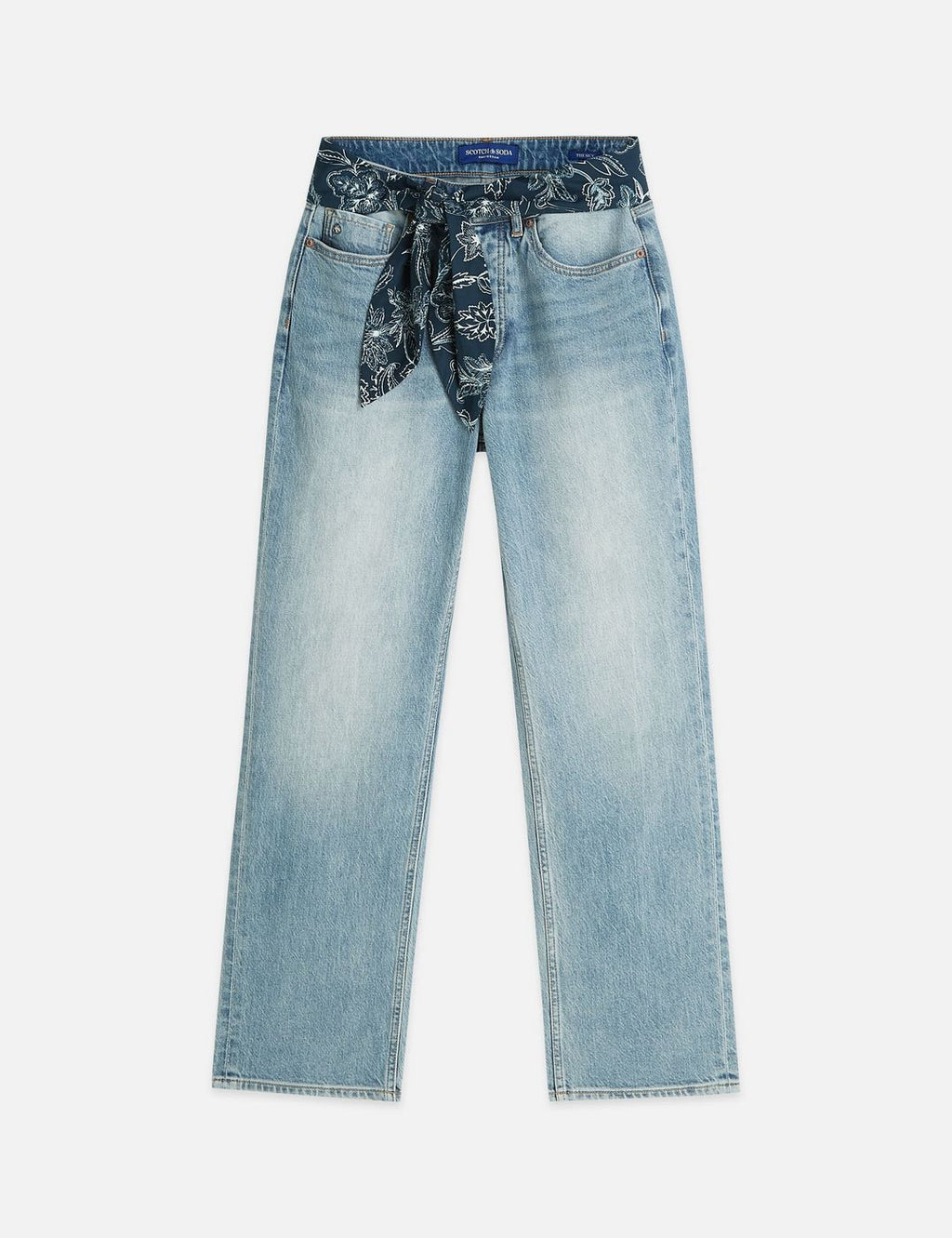 Jean The Sky Straight With Tie Detail - Dark Spotlight