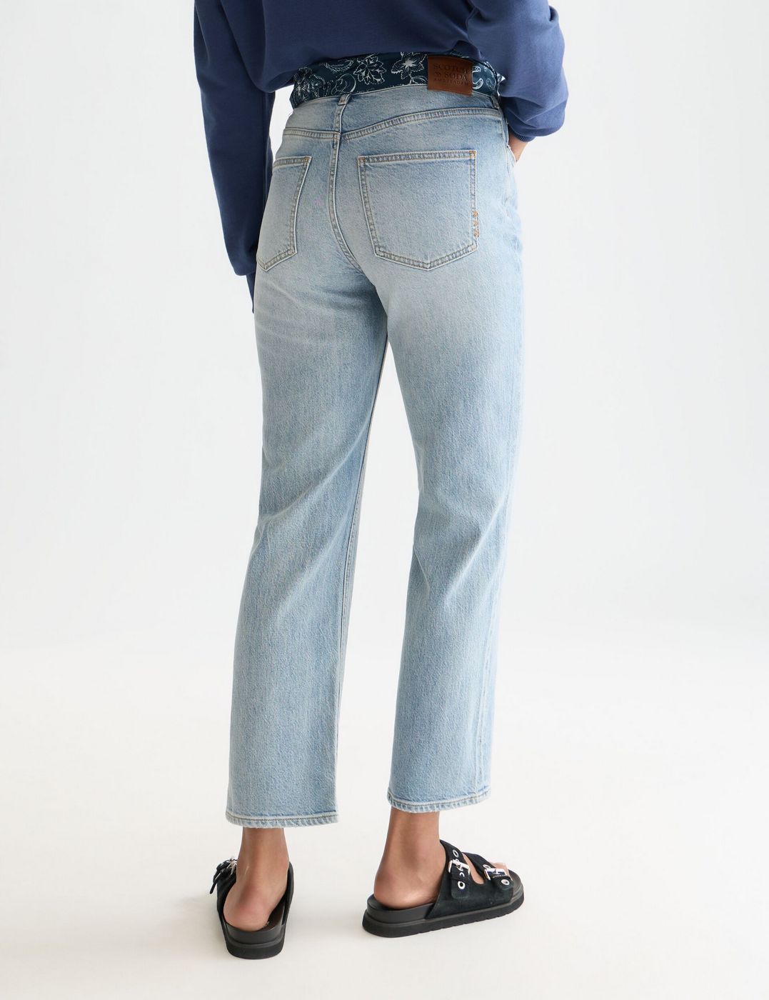 Jean The Sky Straight With Tie Detail - Dark Spotlight