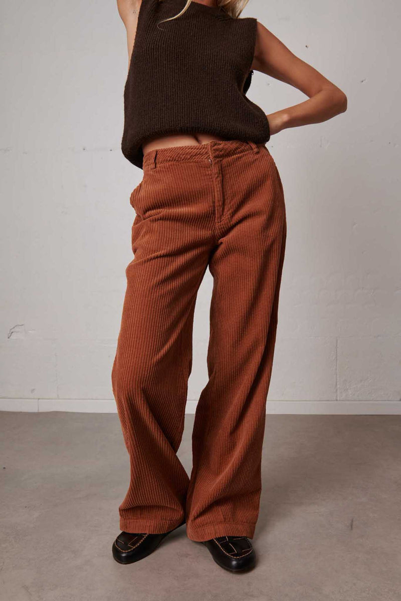 Uma Trendy Corduroy Trousers - Agate