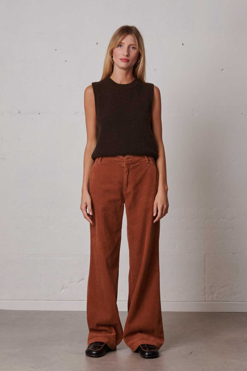 Uma Trendy Corduroy Trousers - Agate