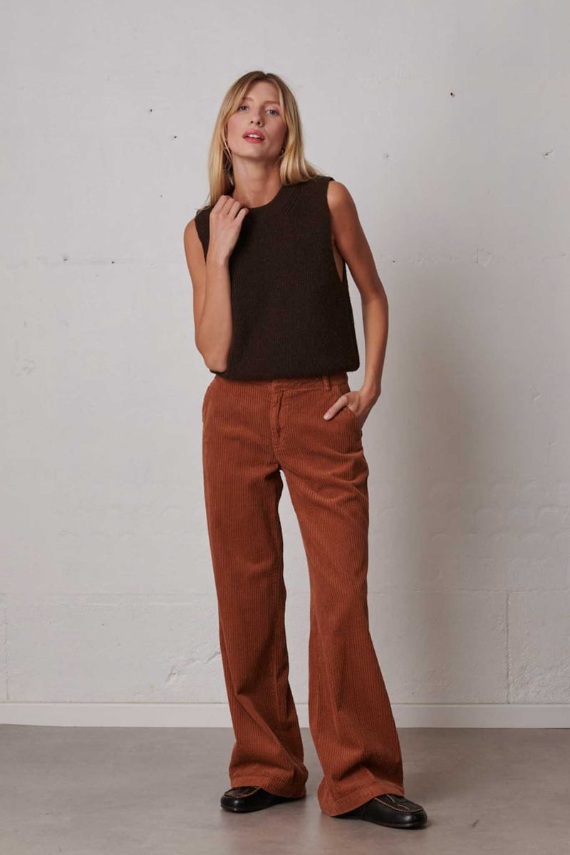 Uma Trendy Corduroy Trousers - Agate