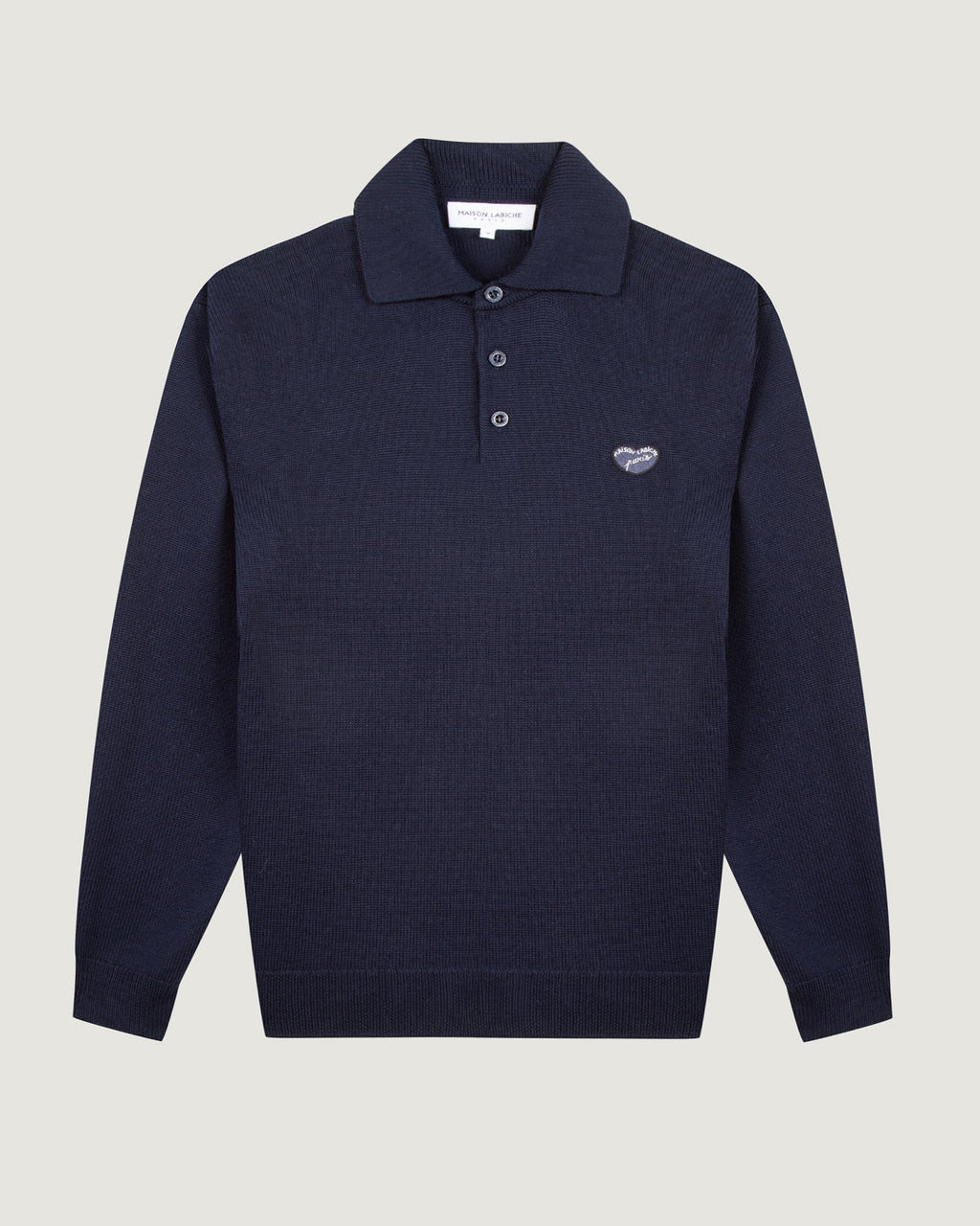 "Heart Patch" Guillaumin Merino Wool Sweater