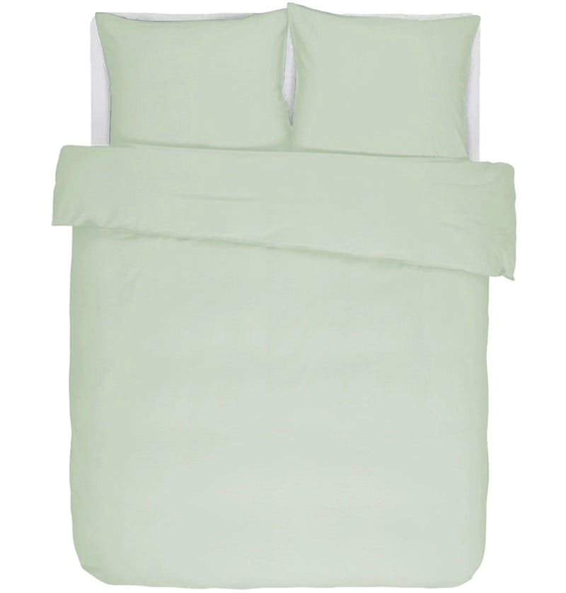 Housse De Couette Iris Stone Washed Uni Coton - 240x220 - Mint Green