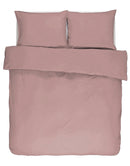 Housse De Couette Iris Stone Washed Uni Coton - 240x220 - Mauve