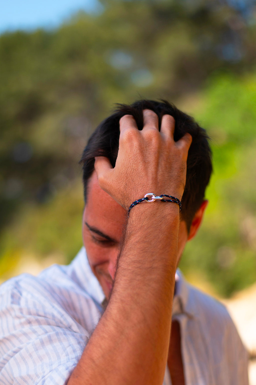 Bracelet Dinant - Bleu Marine & Blanc