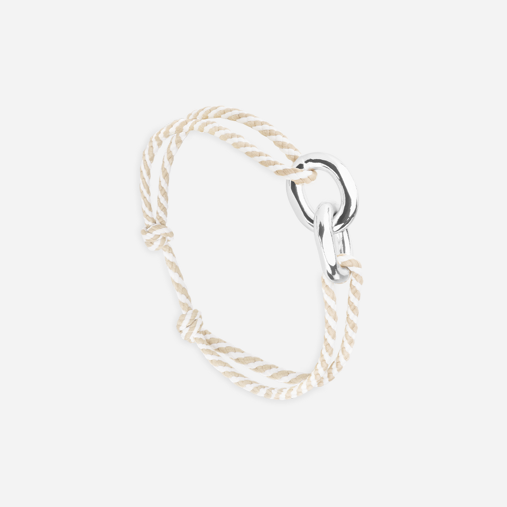 Piran Bracelet - Beige Striped White