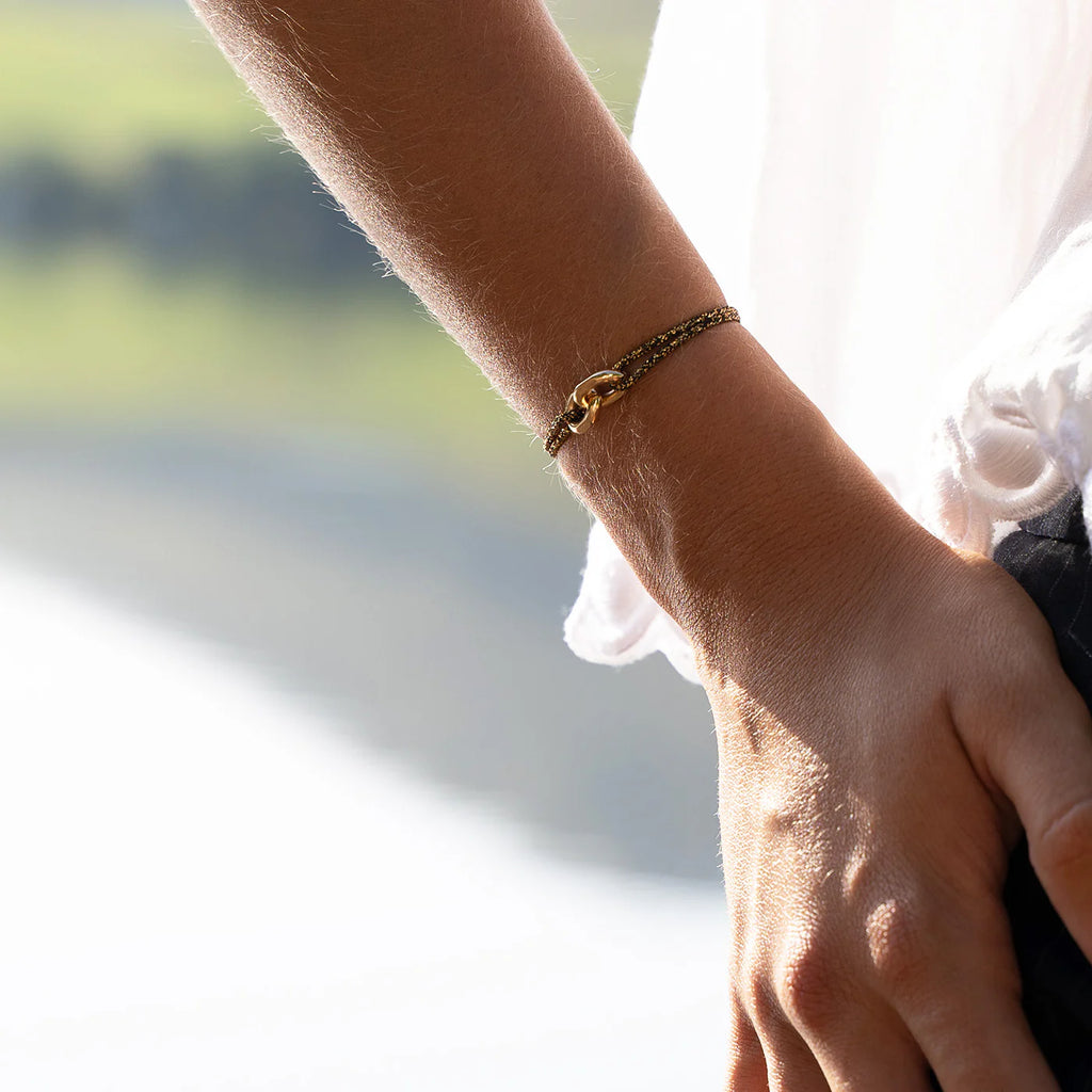 Annecy Bracelet - Glittery Black Gold