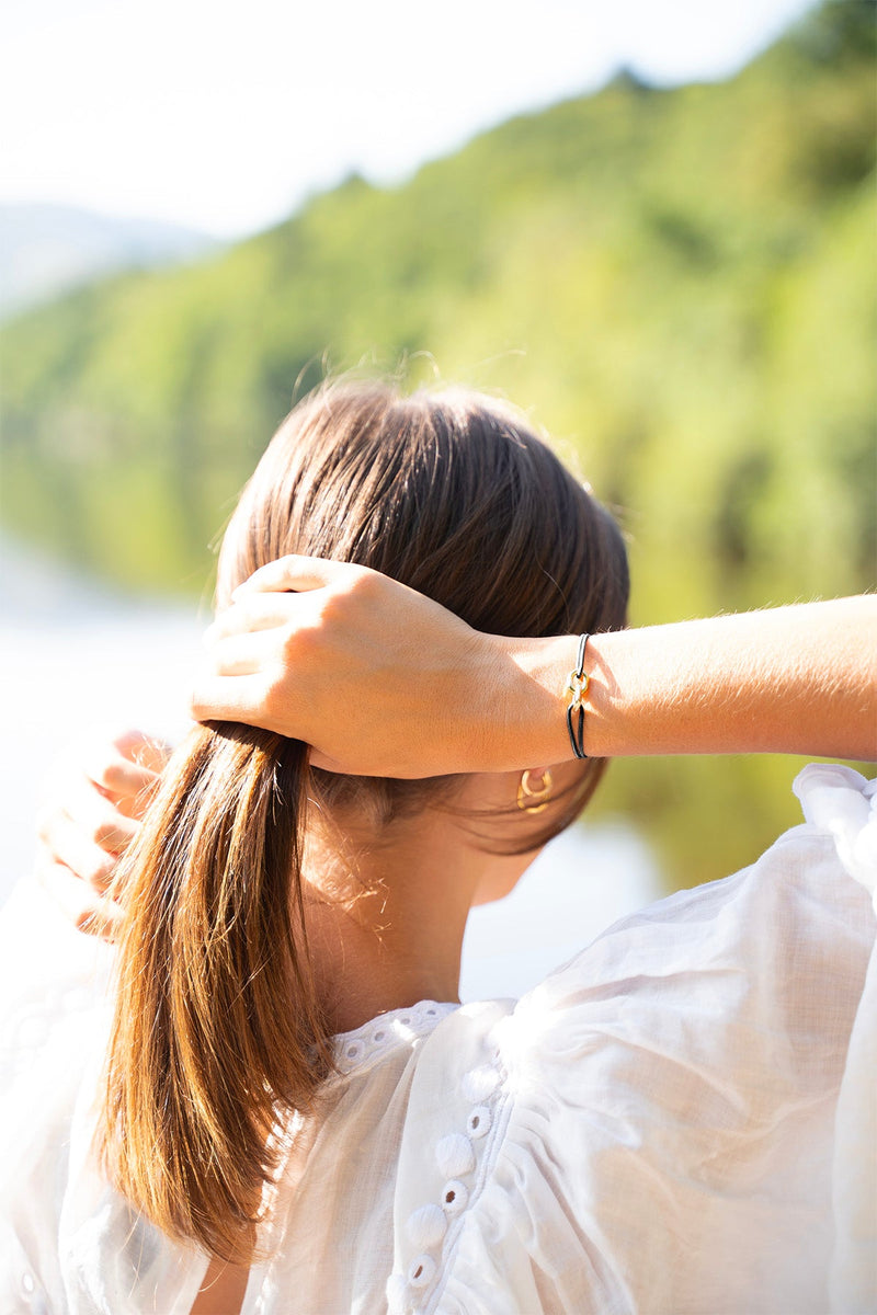 Bracelet Marrakech - Noir Pailleté