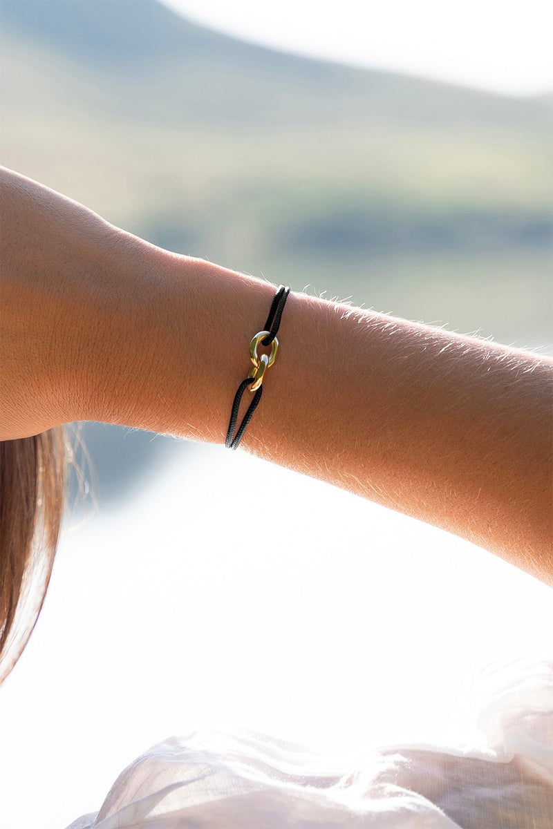 Bracelet Marrakech - Noir Pailleté