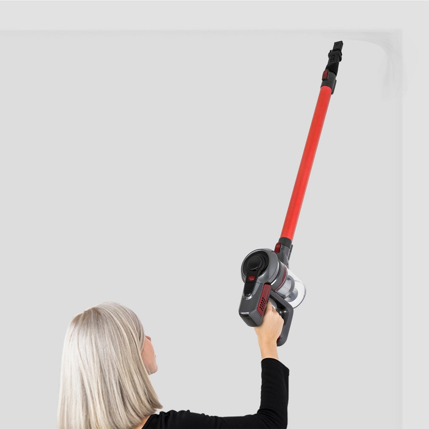 2-in-1 Cordless Stick Vacuum Cleaner Powerclean - Red