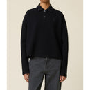 Ami Paris - Polo Manches Longues Garment Dye Ls Polo - Black/001