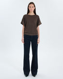 Pull manches courtes taupe_4