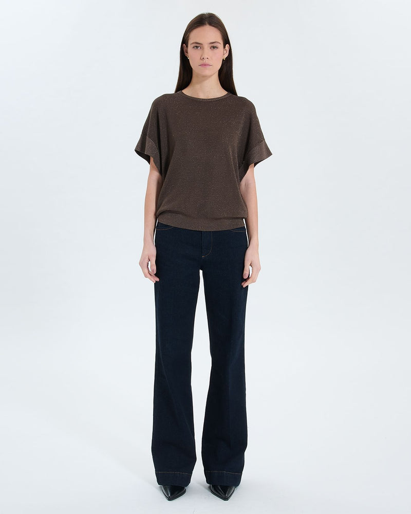 Pull manches courtes taupe_4