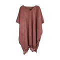 One-Size Terry Towelling Uranus Poncho - Cinnam