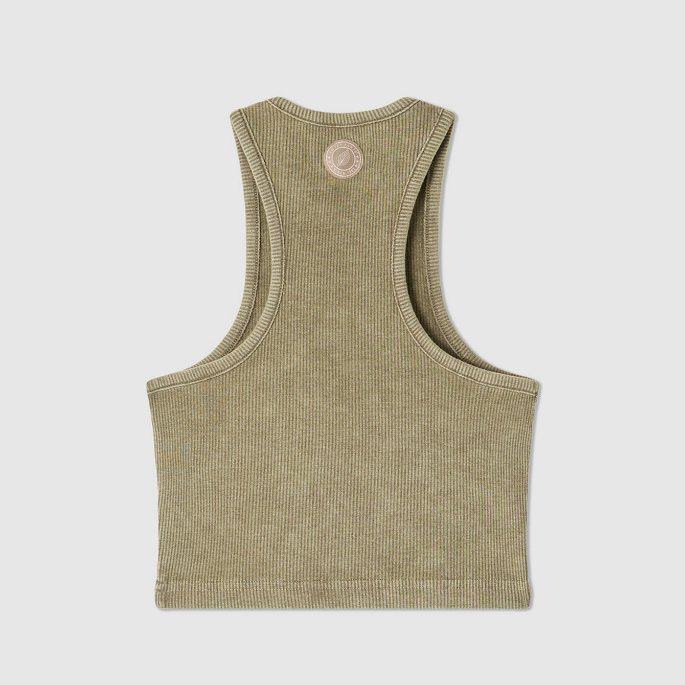 Urban Tank Crop Vest Top - Khaki - Women