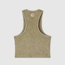 Urban Tank Crop Tank Top - Khaki - Women