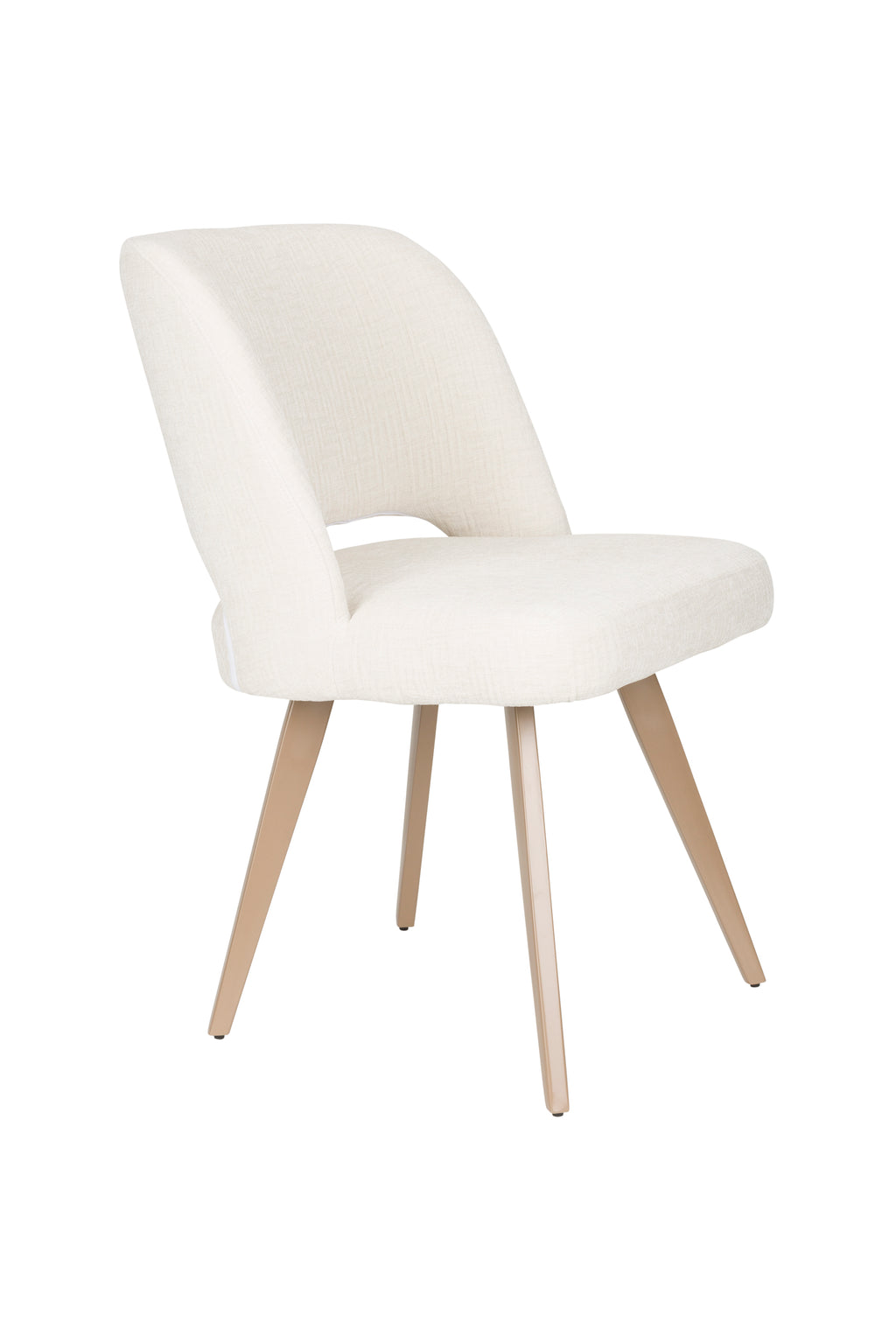 Yves - Dining Room Chair - Polyester - White/Beige