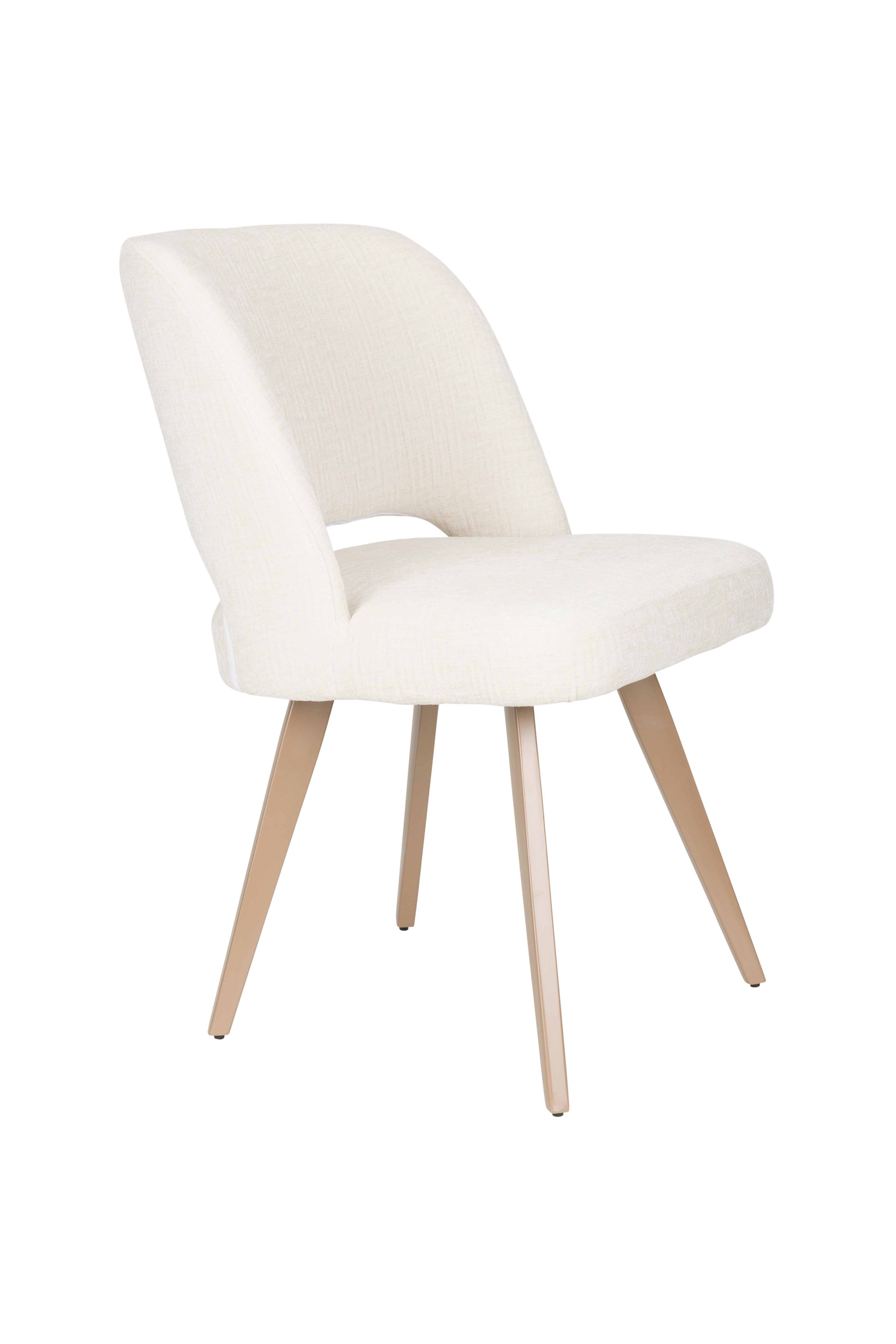 Yves - Dining Room Chair - Polyester - White/Beige