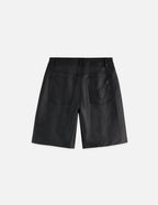 High Rise Faux Leather Short - Meteorite